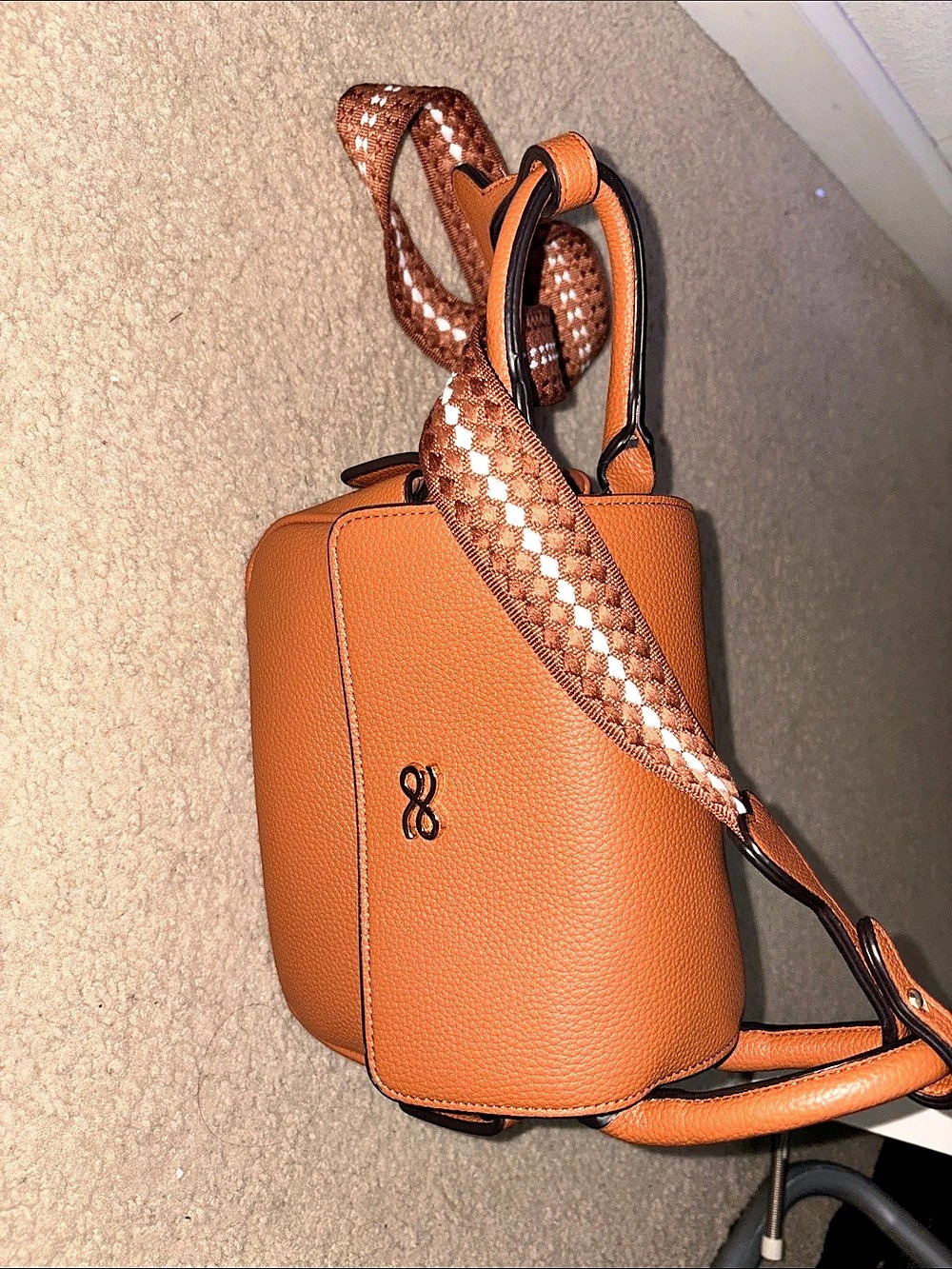 Crossbody Bag in Orange & Brown Like New